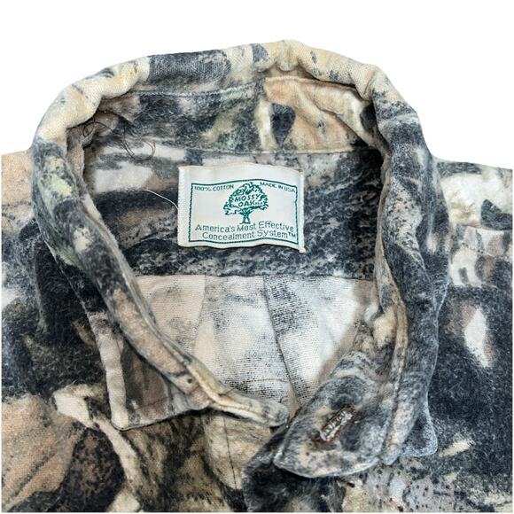 Vtg Mossy Oak Mens 2XL Fall Foliage Camo Heavy Hunting Shirt 80s 90s Made In USA - Picture 2 of 8